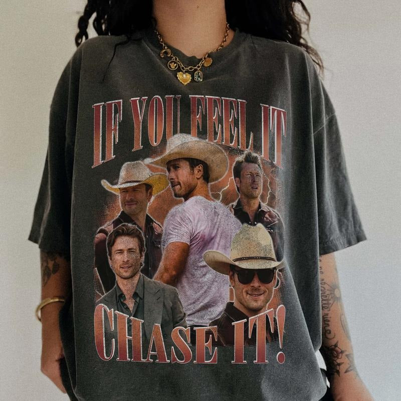 If You Feel It, Chase It Glen Powell Twisters - T-shirt, Sweatshirt, Hoodiestyle{n002}2 Hoodie | HypeDripTees.com