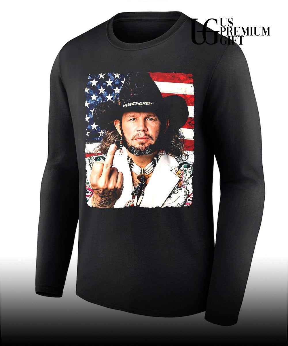If that ain’t country David Allan Coe fuck USA flag shirt