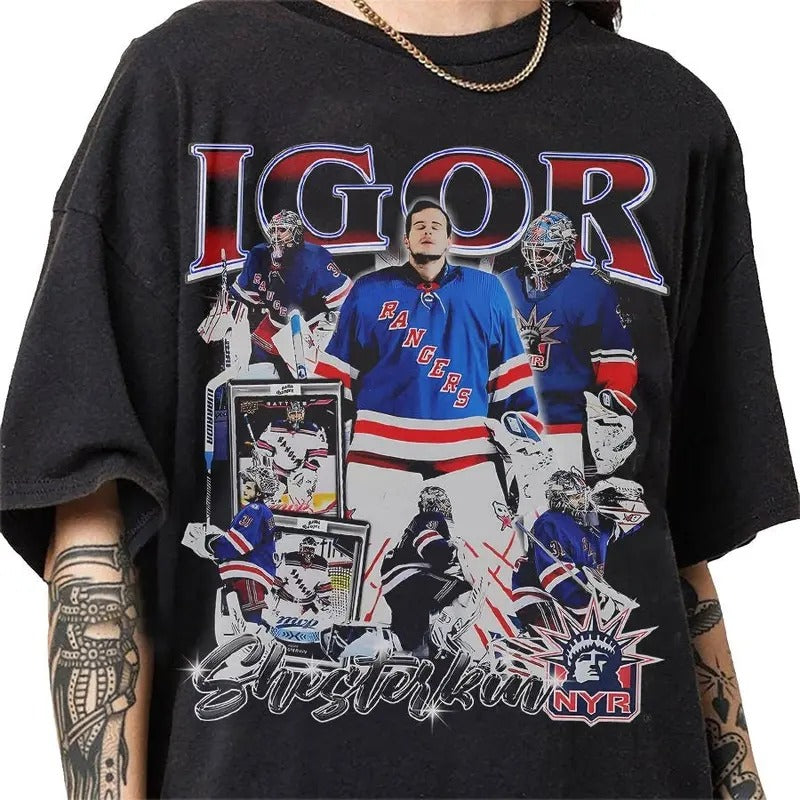 Igor Shesterkin 90s Vintage Bootleg Style T-Shirt, Classic Retro Graphic Unisex Tee Gift For Men and Women Hoodie, Sweatshirt