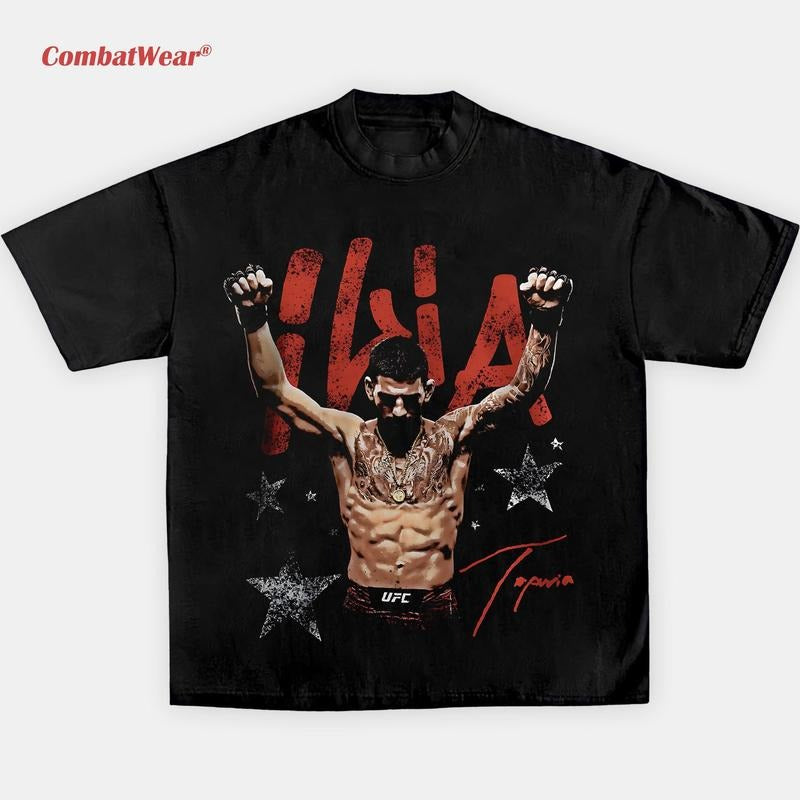 Ilia Topuria Tee, Boxing T-shirt, UFC Shirt, Fighter Tee, Graphic Boxing Champ T-Shirt Hoodie, Sweatshirt | HypeDripTees.com