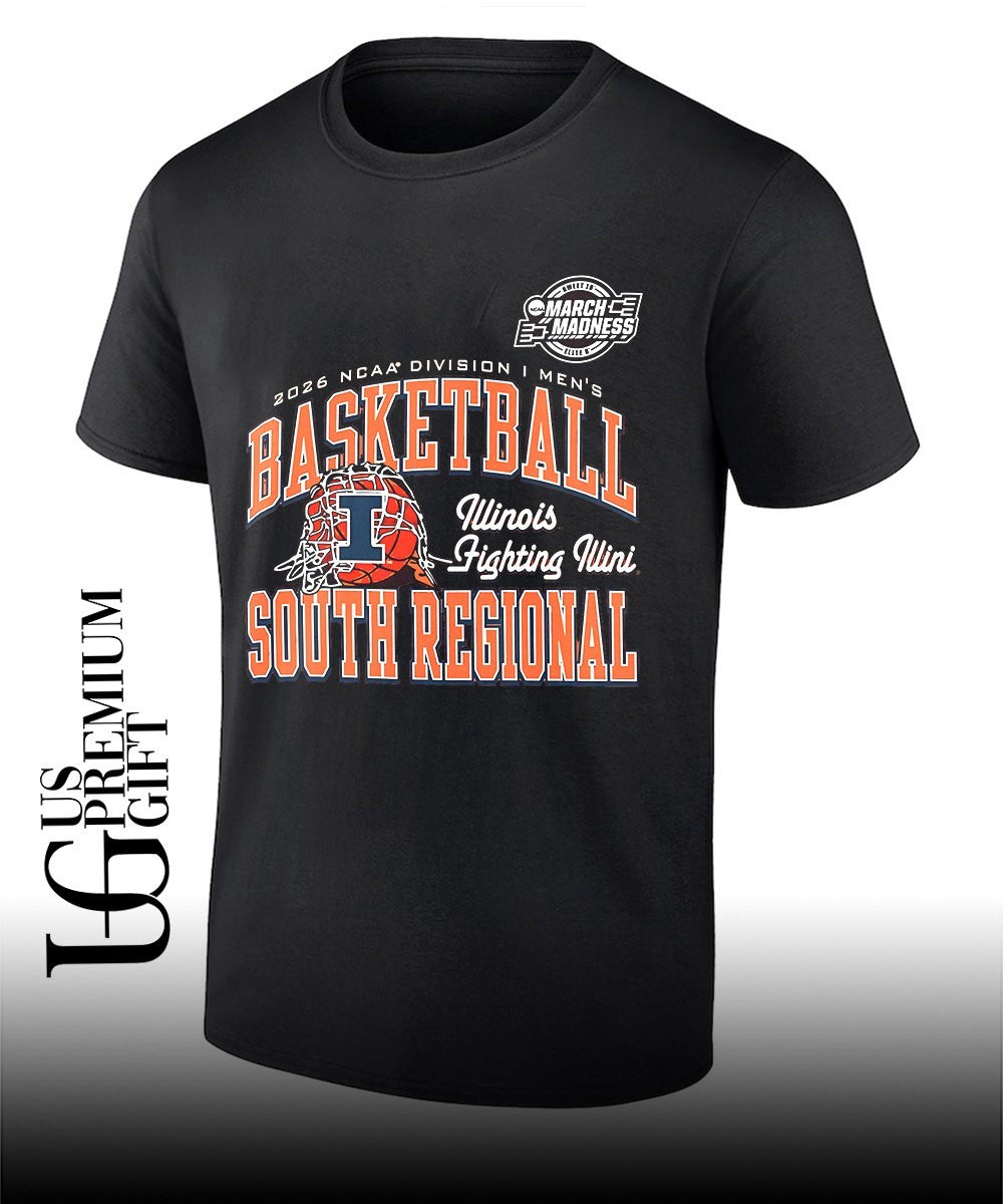 Illinois Fighting Illini basketball NCAA Division I March Madness South Regional 2026 shirt