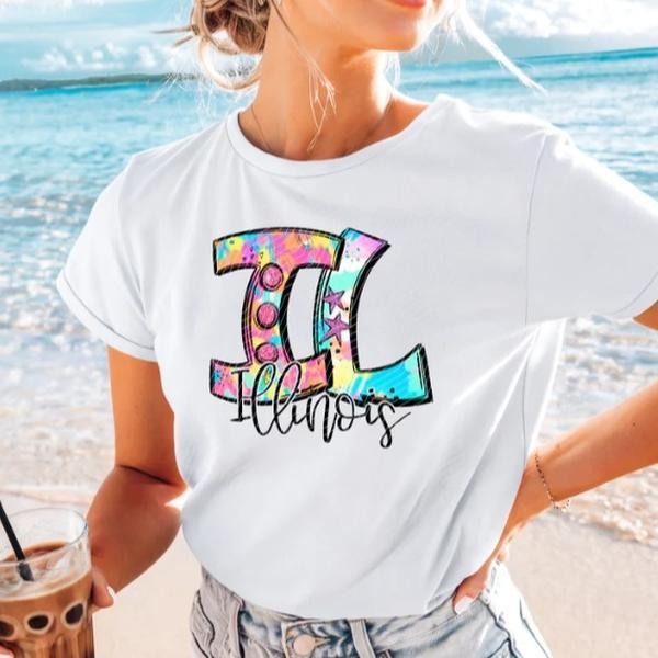Illinois Neon Splash DTF Transfers - THIS IS NOT A SHIRT Hoodie, Sweatshirt | HypeDripTees.com