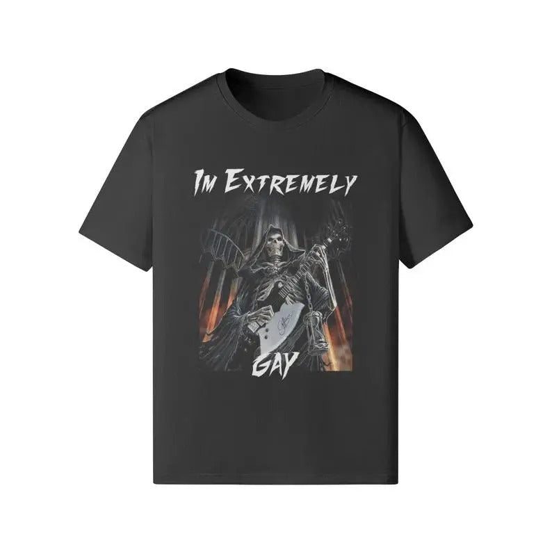 Im Extremely Gay Funny Meme Shirt Oversized Graphic Tee Unisex Male Female Shirt, Unisex round neck t-shirts, gifts,...