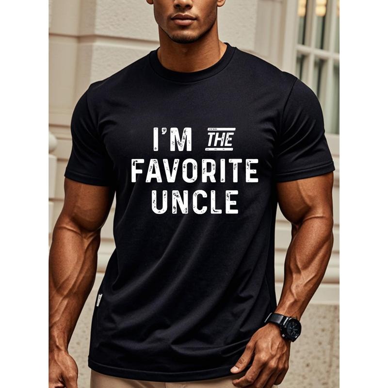 Im The Favorite Uncle Graphic Humor Funny TShirt, Uncle Birthday Gifts, Crew Neck Graphicng, Weekend Casual, Regular Fit,...
