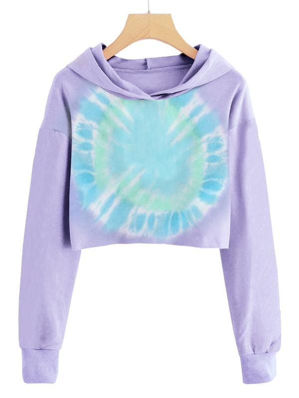 Imily Bela Kids Crop Tops Girls Hoodies Cute Tie Dye Long Sleeve Fashion Sweatshirts T-Shirts | HypeDripTees.com