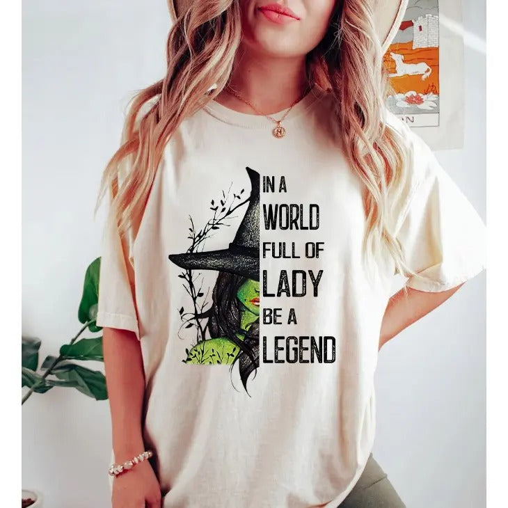 In A World Full Of Lady Be A Legend Shirt Sweatshirt Hoodie, Stevie Nicks Halloween Shirt, Women Power Shirt, Gift For Fan