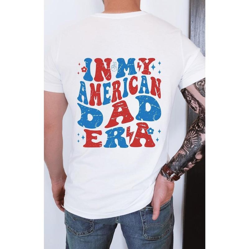 In My American Dad Era T Shirt Hoodie Sweater, American Dad Pride Shirt, Cool Father's Day Custom Color, Rad Daddy Tees...
