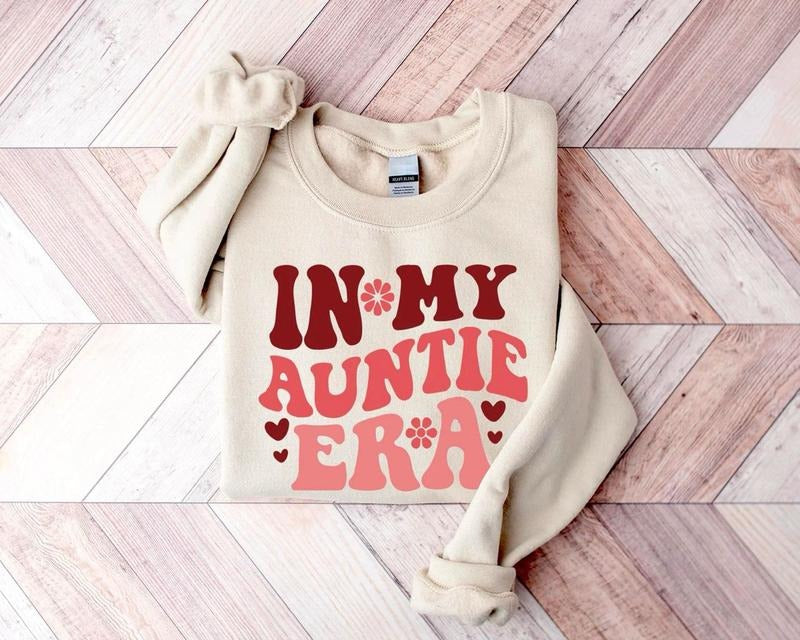 In My Auntie Era Sweatshirt, Best Aunt Era Hoodie, Auntie Shirt, Baby Pregnancy Announcement for Aunt Shirt, Gift For...