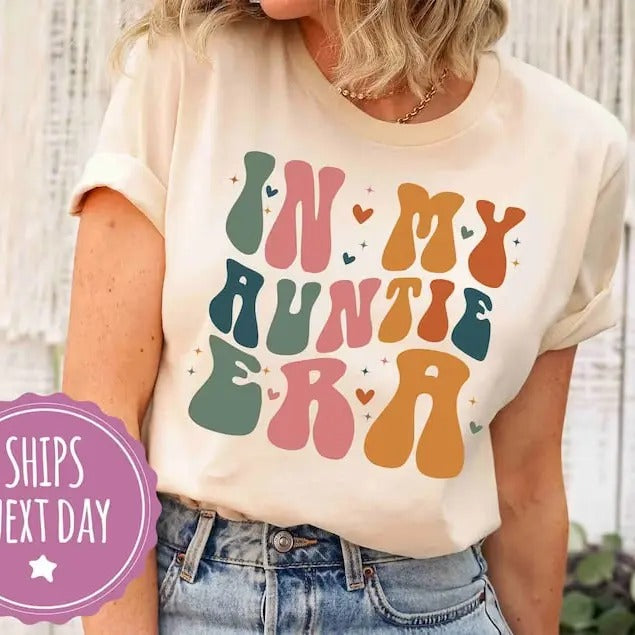 In My Auntie Era T-shirt, Aunt Shirt, Gift for Aunt, Retro, Concert, Auntie Gift, Auntie T-shirt Top Womenswear Top...