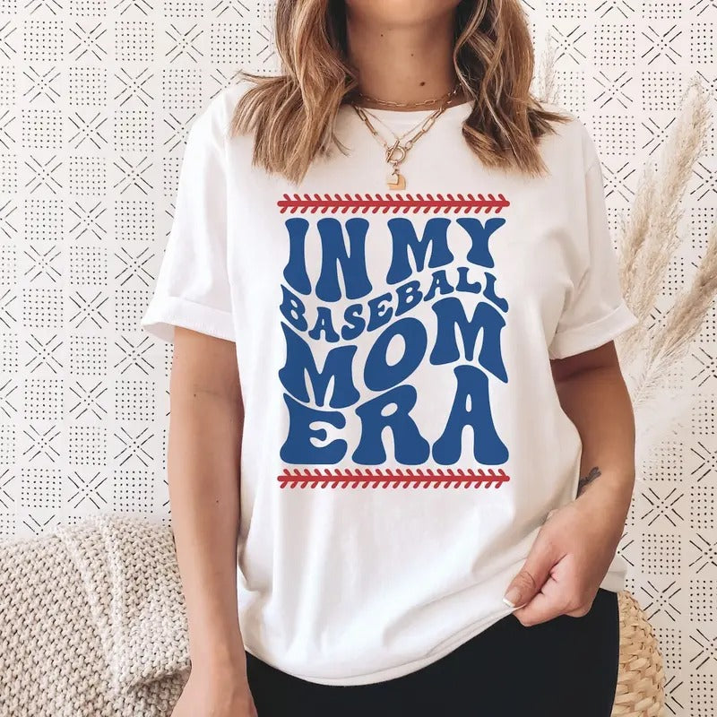 In My Baseball Mom Era Shirt, Baseball Mama Sweatshirt, Mom Era Shirt, Retro Game Day Shirt, Mom Life Shirt, Sports Mom...
