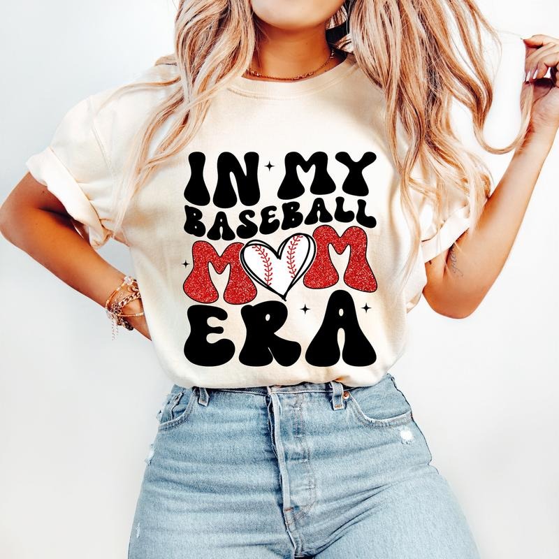 In My Baseball Mom Era T-Shirt, Baseball T-Shirt, Sports T-Shirt Hoodie, Sweatshirt | HypeDripTees.com