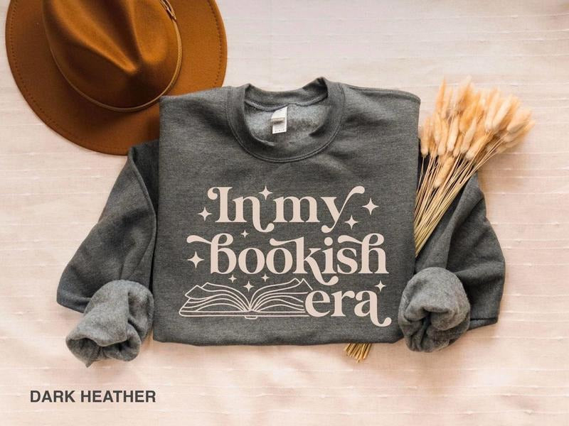 In My Bookish Era Sweatshirt, Booktok Shirt, Book Lovers Crewneck, Bookish Shirt, Library Crew Hoodie, Librarian Sweater,...