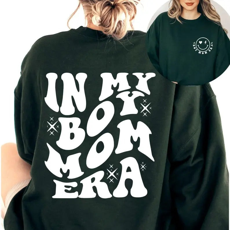 My Boy Mom Era Expecting Mom New Mom Shirt Gender Reveal Announcement My Mama Era Boy Mom Club T-Shirts, Hoodie, Sweatshirt