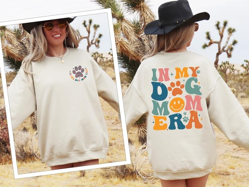 In My Dog Mom Era Sweatshirt, Dog Mom Era Shirt, Dog Mom T-Shirt, Funny Mom Shirt, Dog Mom Birthday Sweater, Dog Mom...