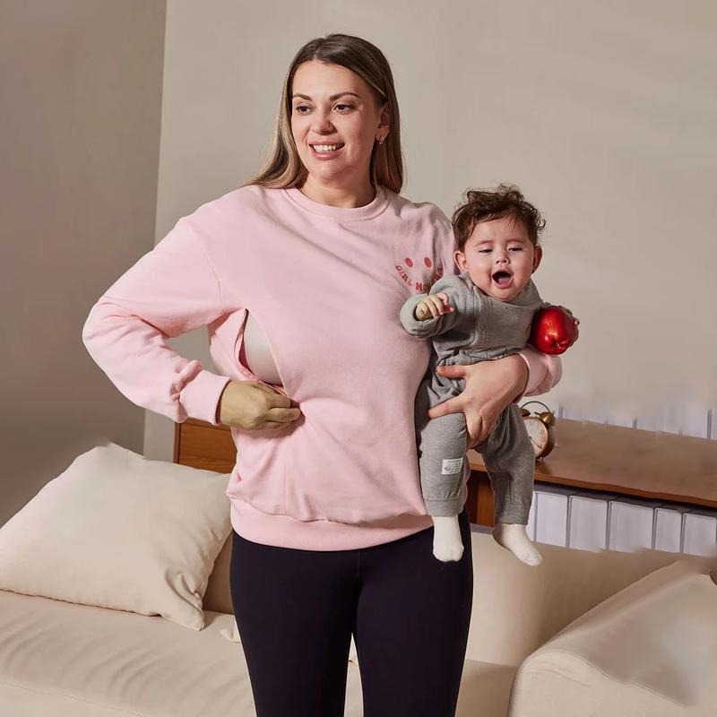 In My Girl Mom Era Breastfeeding Sweatshirt Women Causal Maternity Nursing Sweatshirt T-Shirts, Hoodie | HypeDripTees.com