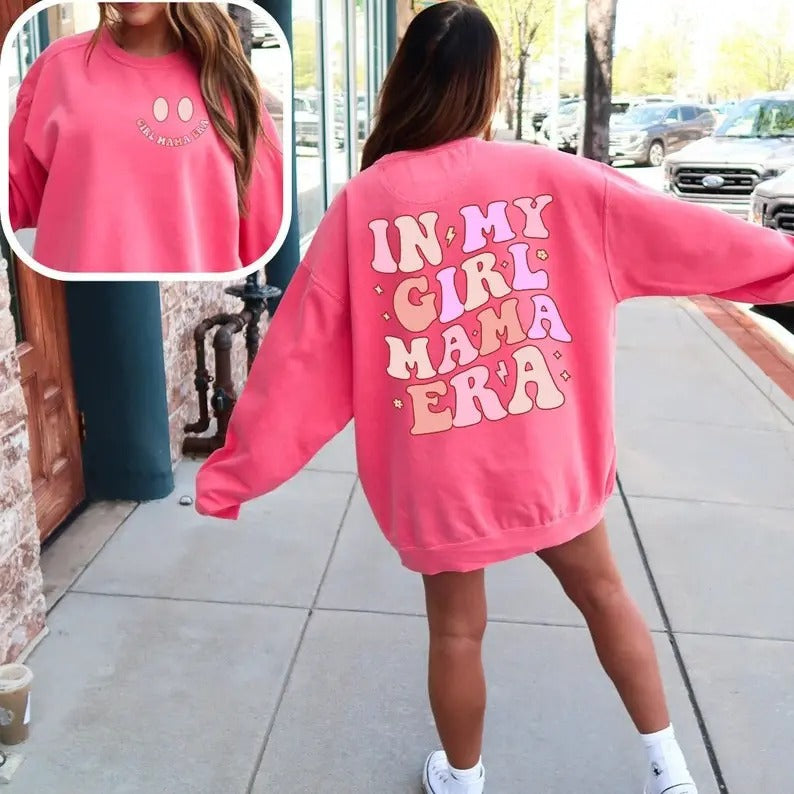 In My Girl Mom Era Sweatshirt, New Mama Crewneck, Groovy Postpartum  Shower Shirt, Trendy ie Gift, ie Girl Mother Sweater...