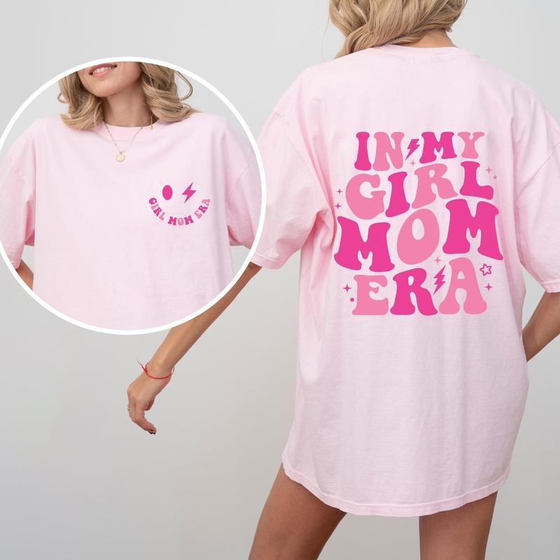 In My Girl Mom Era, Mama, Gift, Mother Comfort Colors Tshirt, Women's Crew Neck, Crewneck Hoodie, Sweatshirt