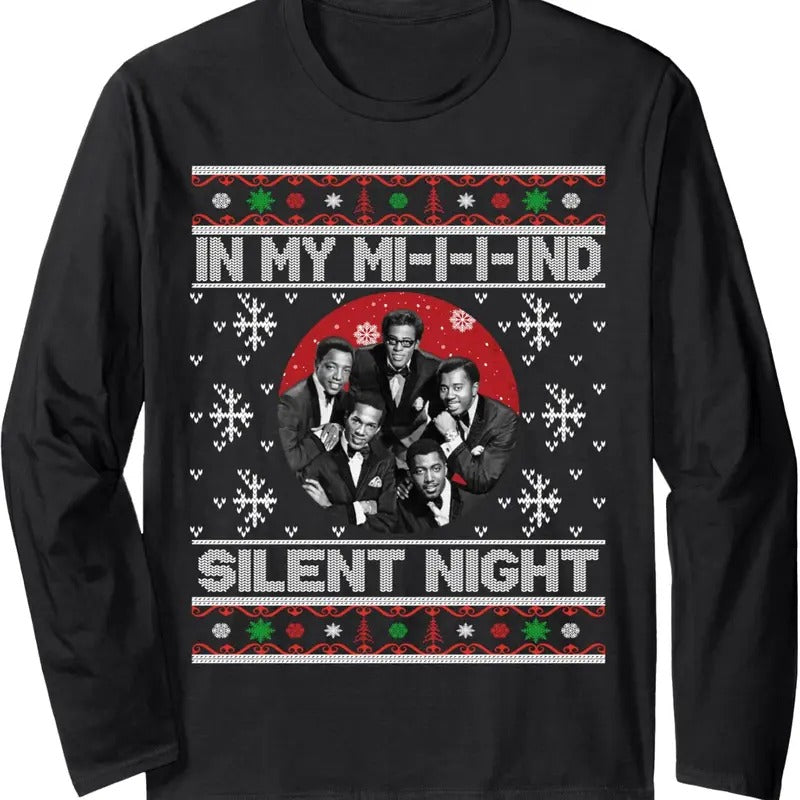 In My Mind Silent Night Ugly Christmas Xmas Family Sweater Long Sleeve T-Shirt Hoodie, Sweatshirt | HypeDripTees.com