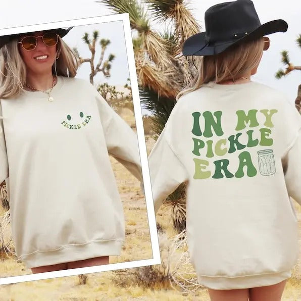 In My Pickle Era Sweatshirt, Pickle Lover T-shirt, Funny Pickles Shirt, Pickle Jar Gift Sweater, Retro Pickle Sweatshirt...