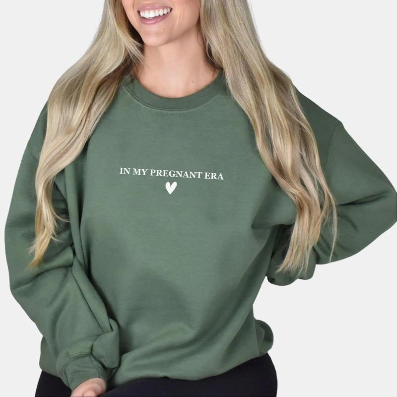 In My Pregnant Era Sweatshirt, Im Pregnant Hoodie Gift For Pregnant Daughter Expecting Mom Gift Pregnancy Reveal, Baby...