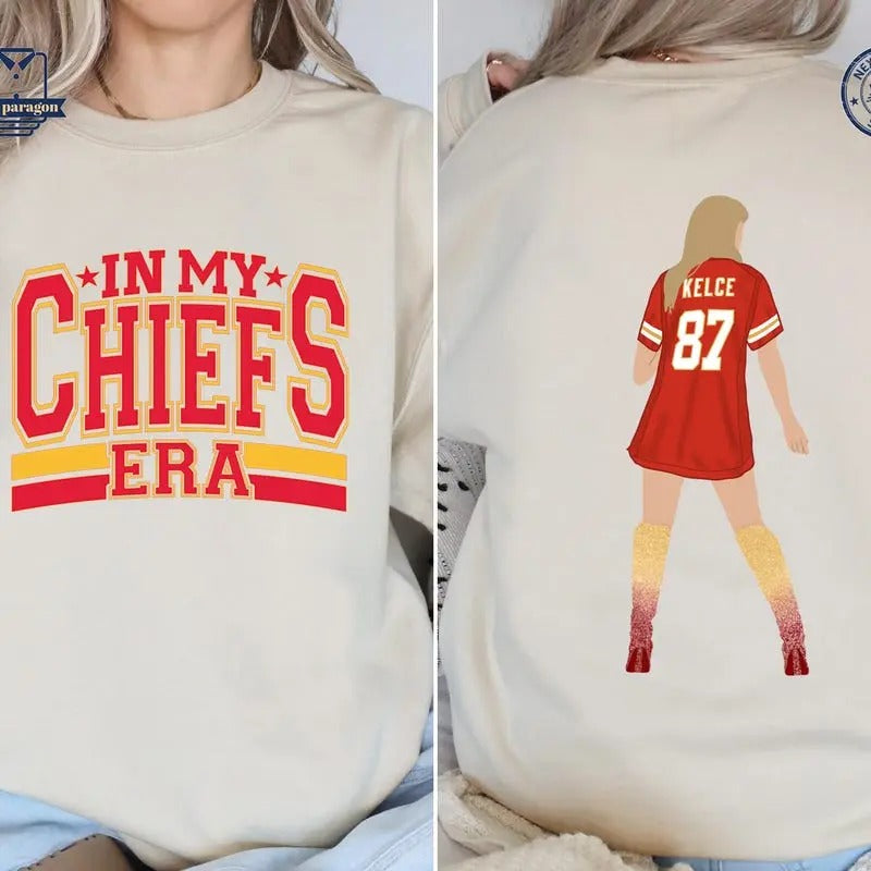 In My Red Era Chiefs Shirt | Football Jersey Sweatshirt | Karma 87 Tee | Fan-Inspired Hoodie | HypeDripTees.com