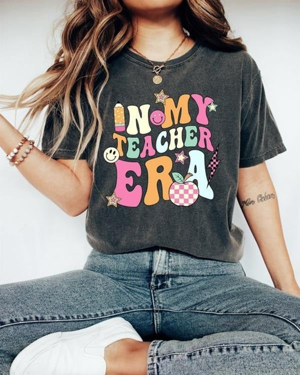 In My Teacher Era Shirt, Teacher Squad T-Shirts, Teacher Appreciation Gift Hoodie, Sweatshirt | HypeDripTees.com