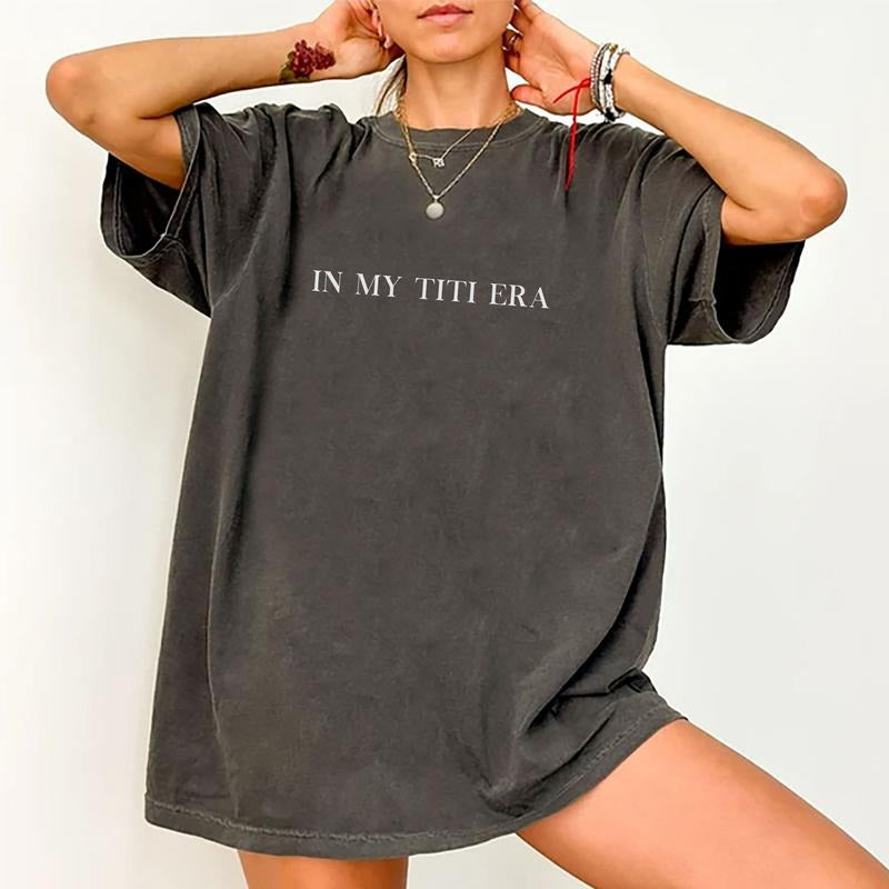 In My Titi Era Shirt, New Aunt Tee, Auntie Life Graphic Tee Women, Promoted To Aunt Shirt, Future Aunt Gifts, Auntie...