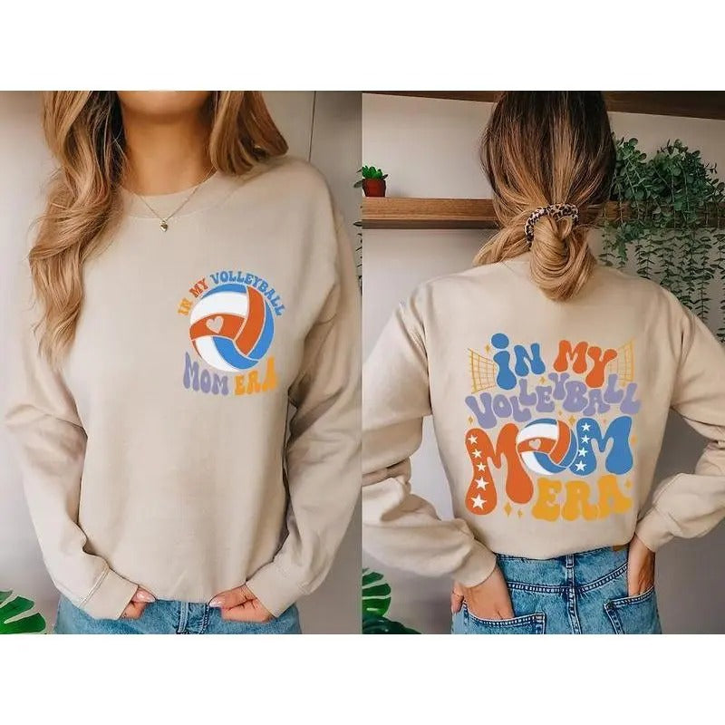 In My Volleyball Mom Era Sweatshirt,  Volleyball Shirt,  Volleyball Mom Shirt, Mom Shirt Hoodie | HypeDripTees.com