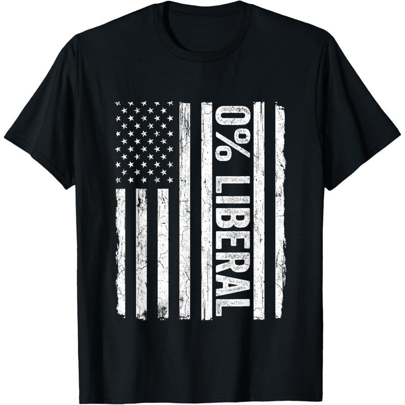 Independence Day Tshirt Zero Percent 0% Liberal Vintage USA Flag Pro Conservative T-Shirt tokwear Tee Hoodie, Sweatshirt