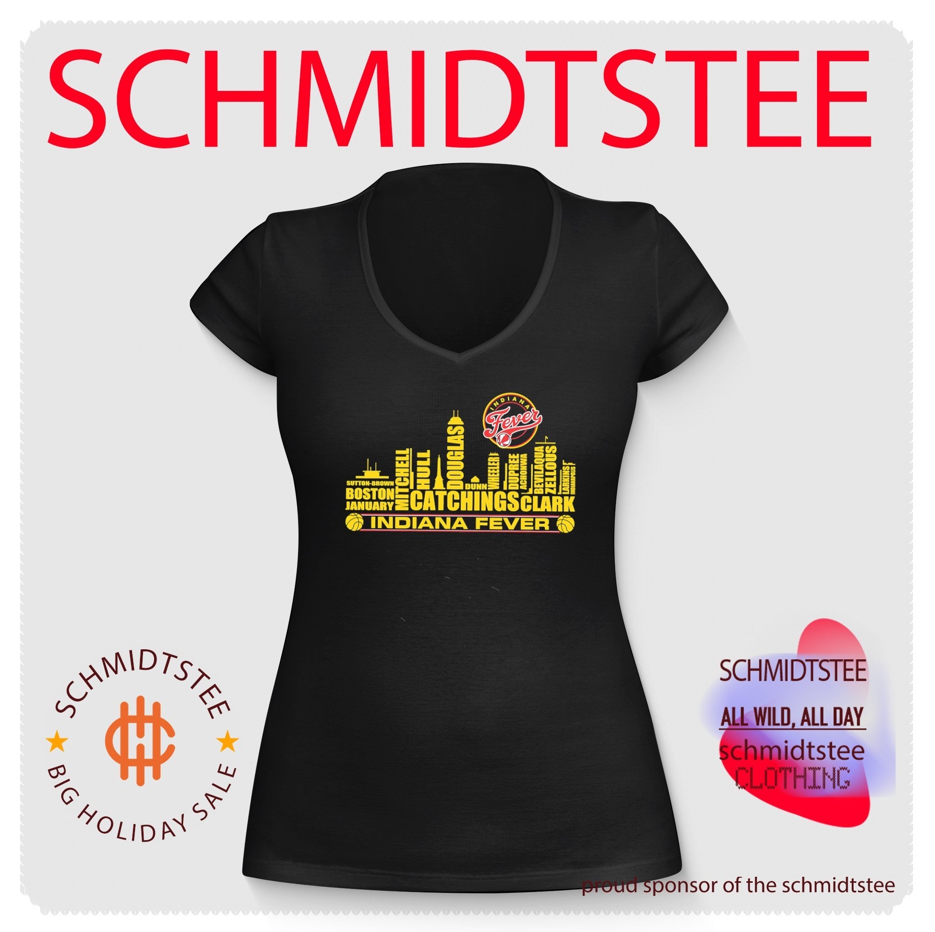 Indiana Fever Player Name Roster Skyline WNBA shirt
