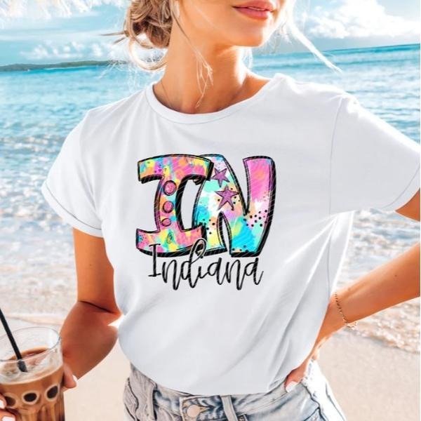 Indiana Neon Splash DTF Transfers - THIS IS NOT A SHIRT Hoodie, Sweatshirt | HypeDripTees.com