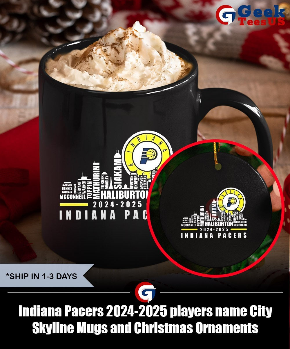 Indiana Pacers 2024-2025 players name City Skyline shirt