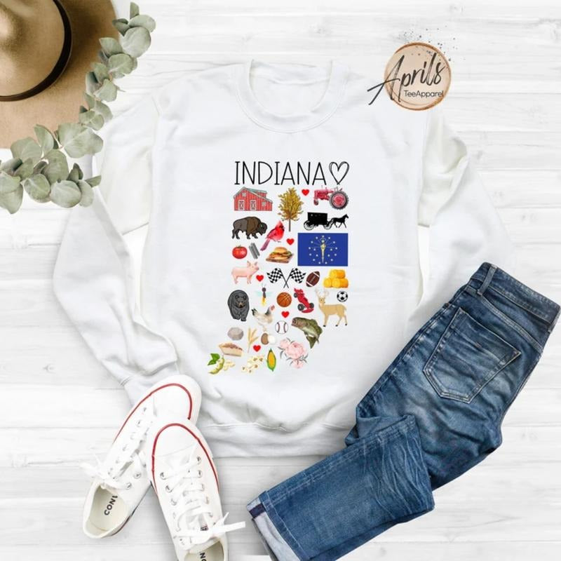 Indiana Sweatshirt, Indiana Hoodie, State Shirt | HypeDripTees.com