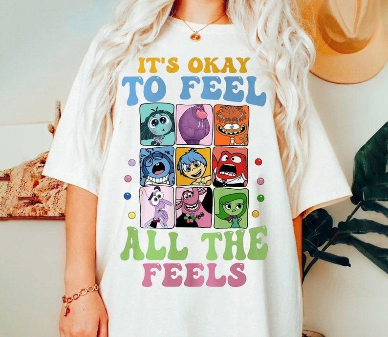 Inside Out Shirt, It'S Okay To Feel All The Feels Shirt, Mental Health Tee Hoodie, Sweatshirt | HypeDripTees.com
