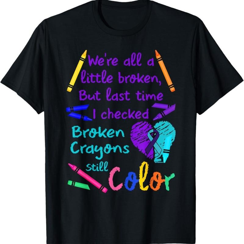 Inspirational Broken Crayons Still Color T-Shirt Hoodie, Sweatshirt | HypeDripTees.com