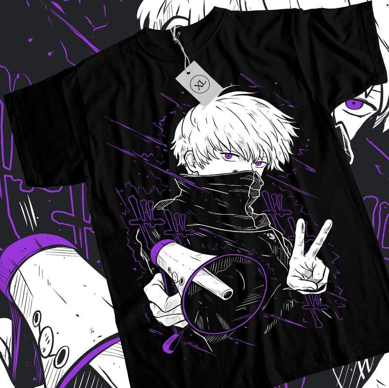 Inumaki Toge T-Shirt S-4XL Jujutsu Kaisen Megumi Fushiguro Satoru Gojo Black Shirt Hoodie, Sweatshirt | HypeDripTees.com