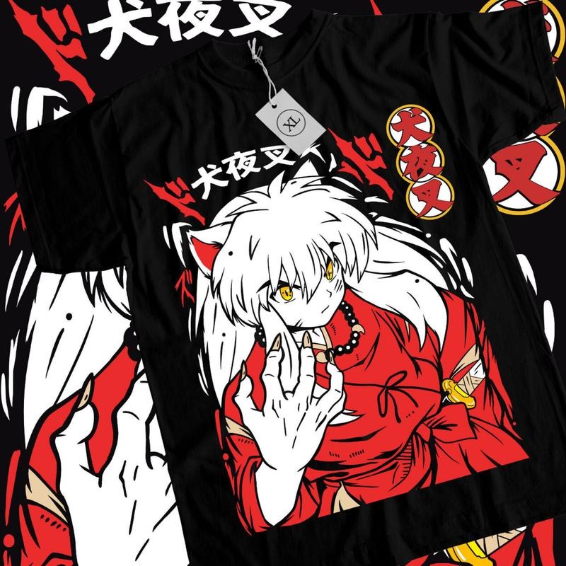 Inuyasha Anime T-Shirt & Sweatshirt, Inuyasha Half-Demon Graphic Tee, Anime Manga Lover Gifts Ball Cotton Hoodie