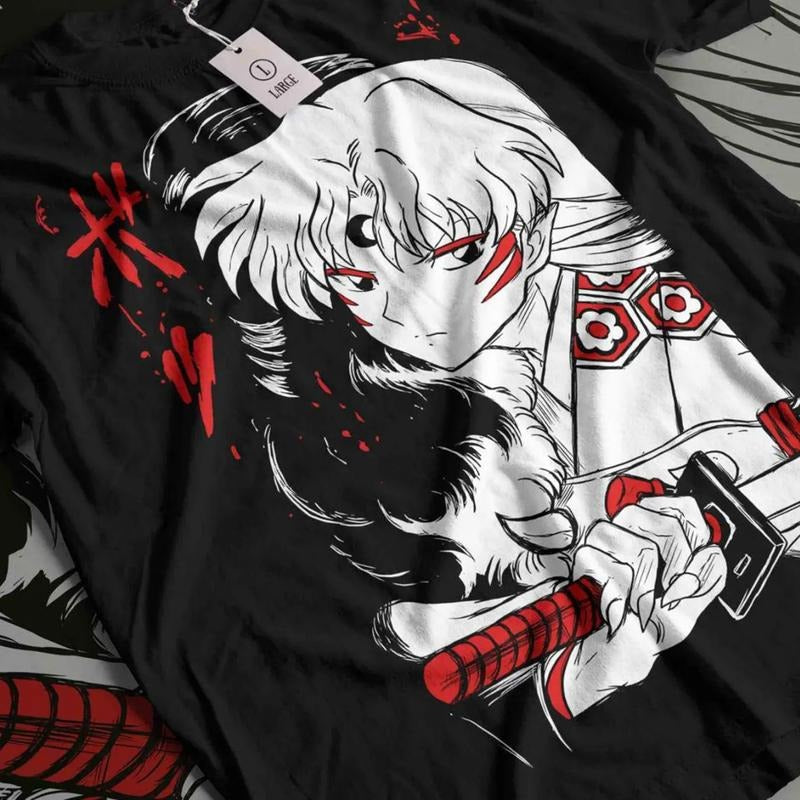 Inuyasha Anime T-shirt & Sweatshirt, Sesshomaru Brother Graphic Tee, Vintage Oversized Unisex Streetwear, Manga Gift For...