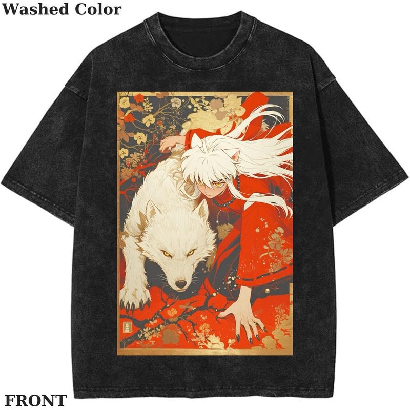 Inuyasha Shirt, Sesshomaru Vintage Tee, Anime Shirt, Anime GRAPHIC tee, Vintage T-Shirt Menswear Top Underwear Hoodie,...