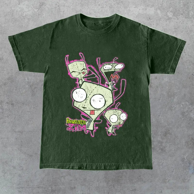 Invader Zim GIR Distressed Collage T-Shirt, Gift for Her, Gift for Him, Gift for Friend Hoodie, Sweatshirt | HypeDripTees.com