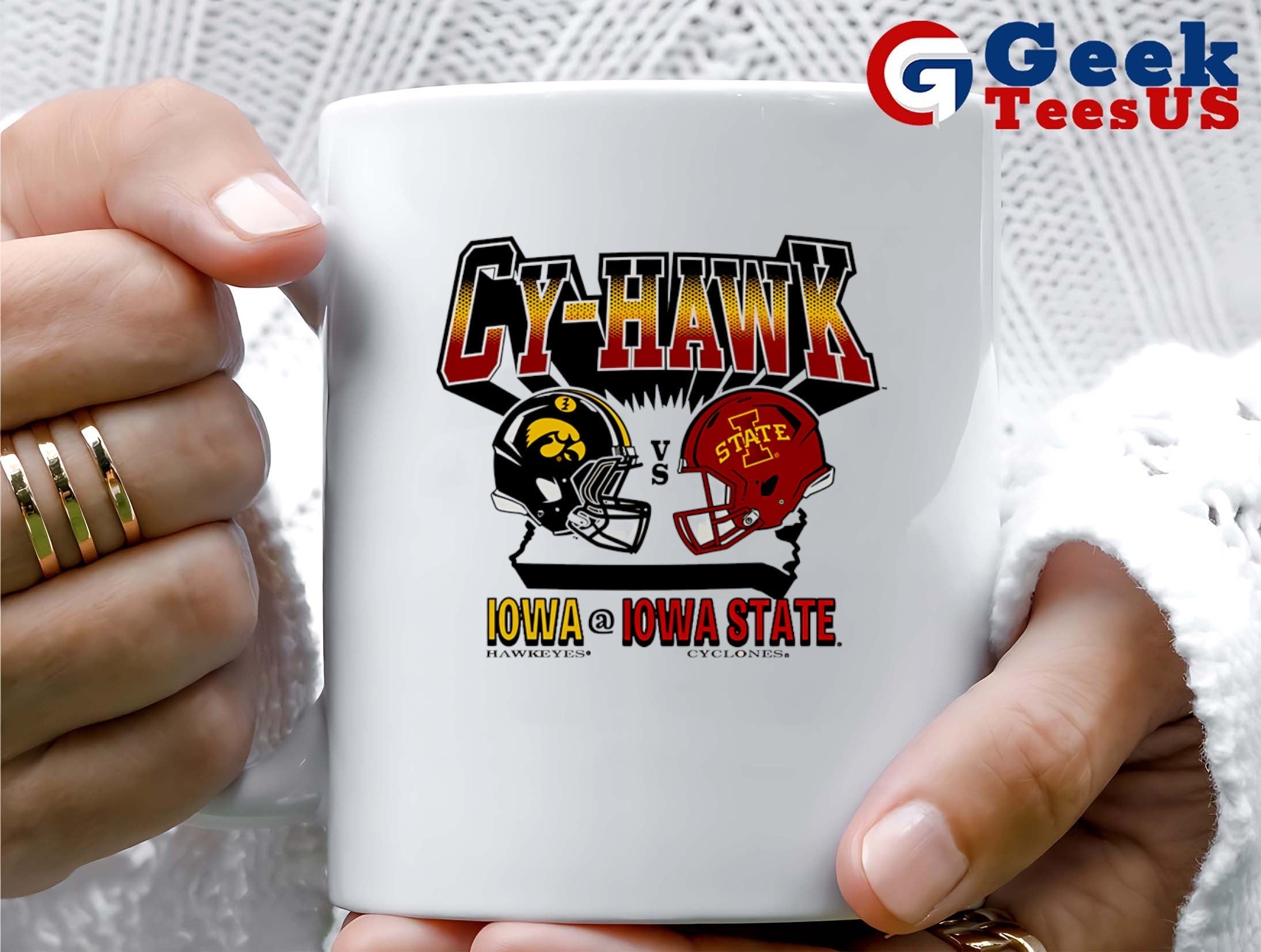 Iowa State Cyclones vs Iowa Hawkeyes Cy-Hawk 2025 helmet shirt