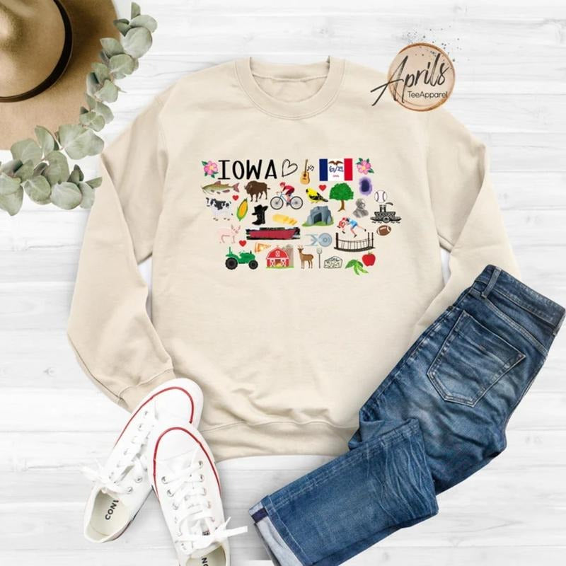 Iowa Sweatshirt, Iowa Hoodie, State Shirt Classic Fashion | HypeDripTees.com