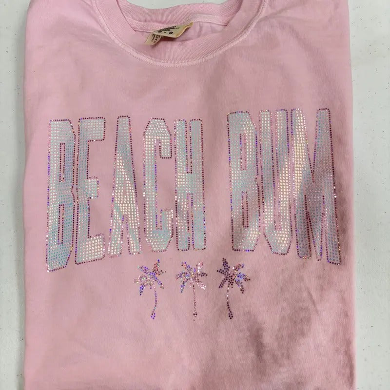 Iridescent Beach Bum Spangled Comfort Colors T-Shirt Hoodie, Sweatshirt | HypeDripTees.com