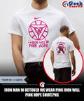 Iron Man In October We Wear Pink Iron Will Pink Hope shirt