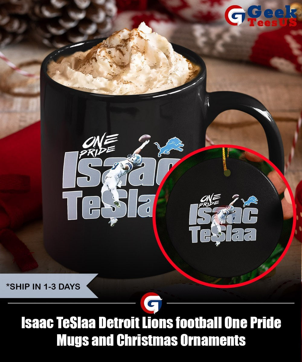 Isaac TeSlaa Detroit Lions football One Pride shirt