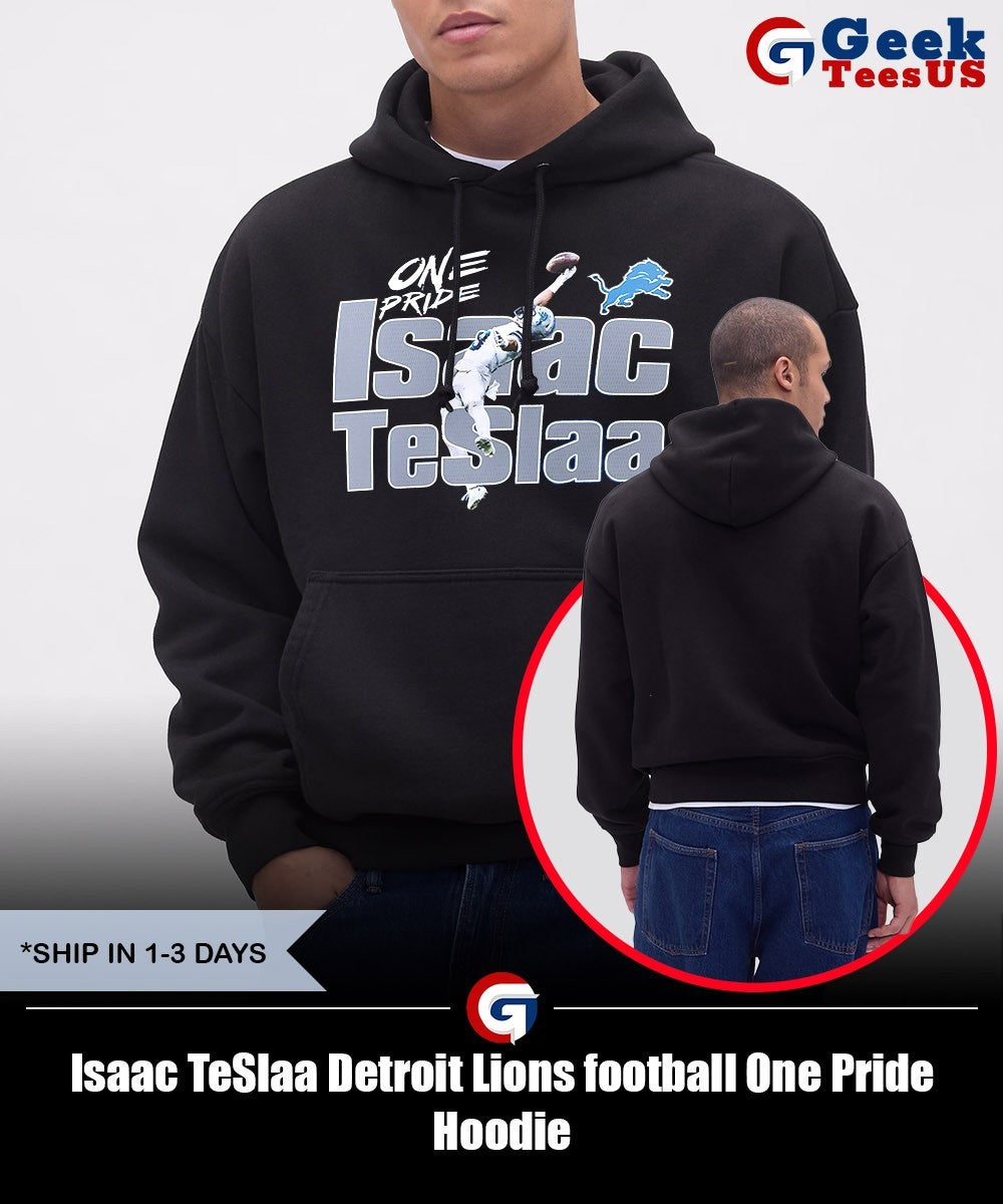 Isaac TeSlaa Detroit Lions football One Pride shirt