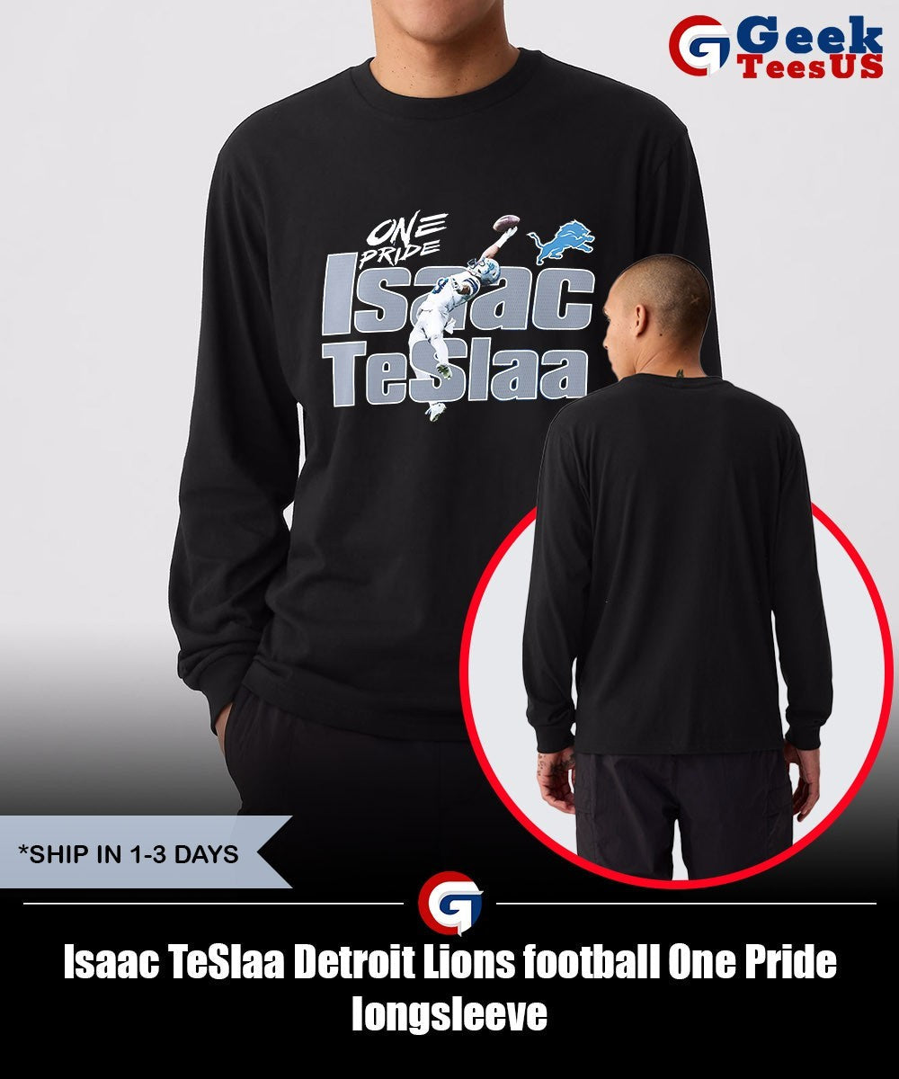 Isaac TeSlaa Detroit Lions football One Pride shirt