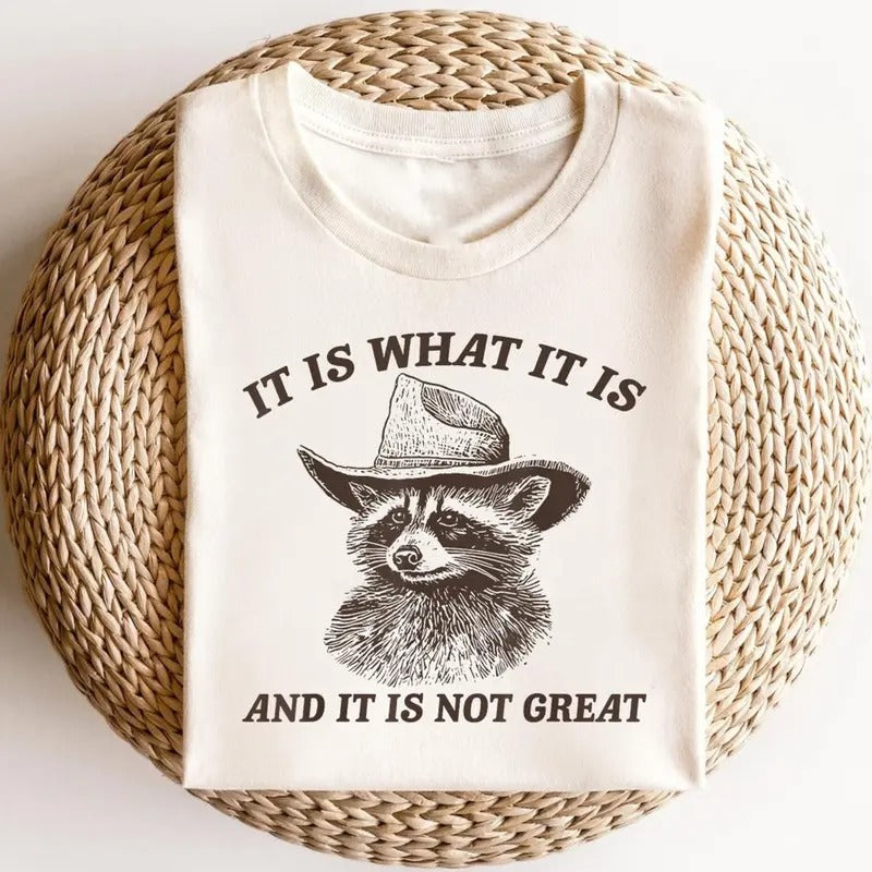 It Is What It Is And It Is Not Great Shirt, Funny Raccoon Shirts, Trash Panda, Raccoon Lover, Gift For Women and Man...
