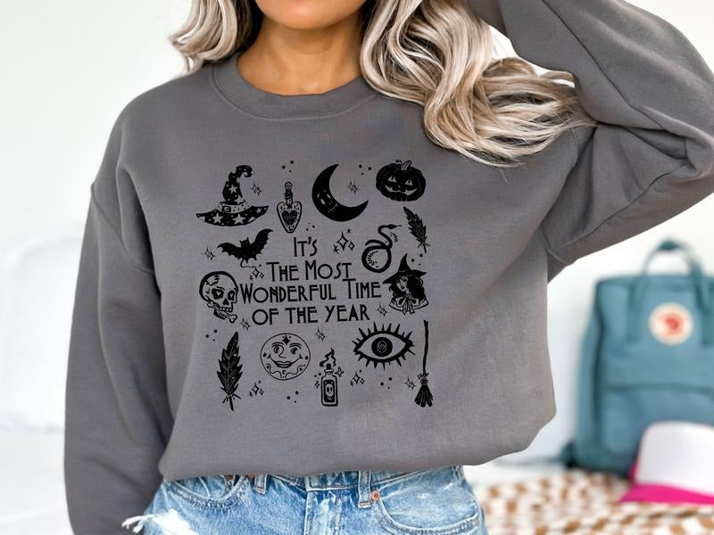 It is the Most Wonderful Time of the Year Sweatshirt in Charcoal Color T-Shirts, Hoodie | HypeDripTees.com