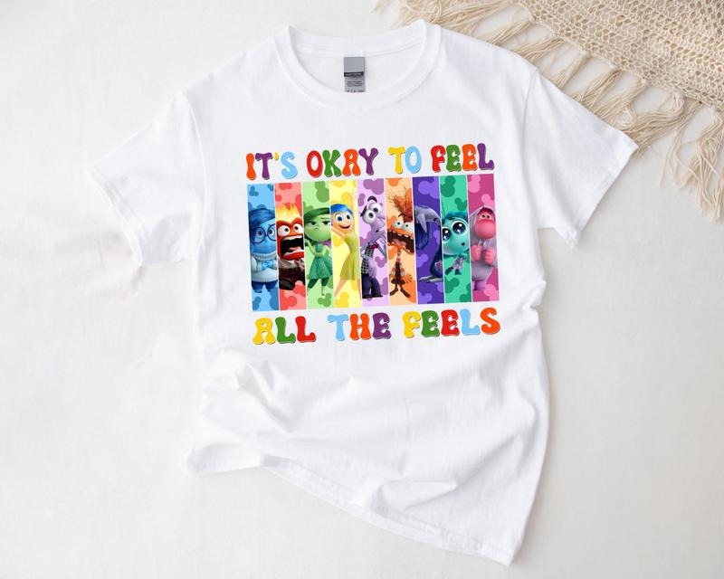 It's Okay To Feel All The Feels Shirt, Mental Health Matter Shirt, Emotional support shirt, Feelings shirt, Inside Out...